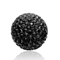 Priesme kugle på 16 mm med sorte Swarovski krystaller