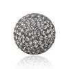 Priesme kugle på 16 mm med grå Swarovski krystaller