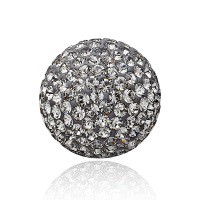 Priesme kugle på 16 mm med grå Swarovski krystaller