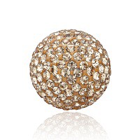 Priesme kugle på 16 mm med guld Swarovski krystaller