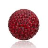 Priesme kugle på 16 mm med røde Swarovski krystaller