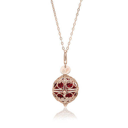 Priesme Change Your Style halskæde i 925 Sterling sølv med røde Swarovski krystaller