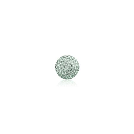 Priesme kugle på 16 mm med mint grønne Swarovski krystaller
