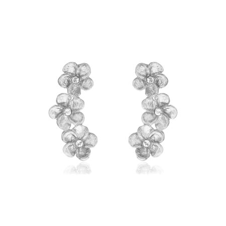 Blomster ørestikker i 925 Sterling sølv