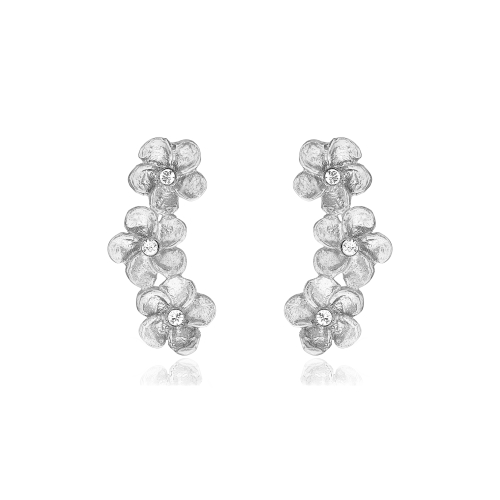 Blomster ørestikker i 925 Sterling sølv