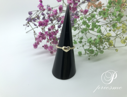 Diamant guld hjerte ring